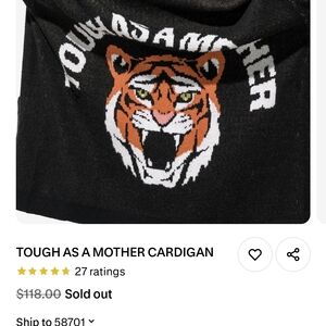 Tough as a Mother Black Cardigan